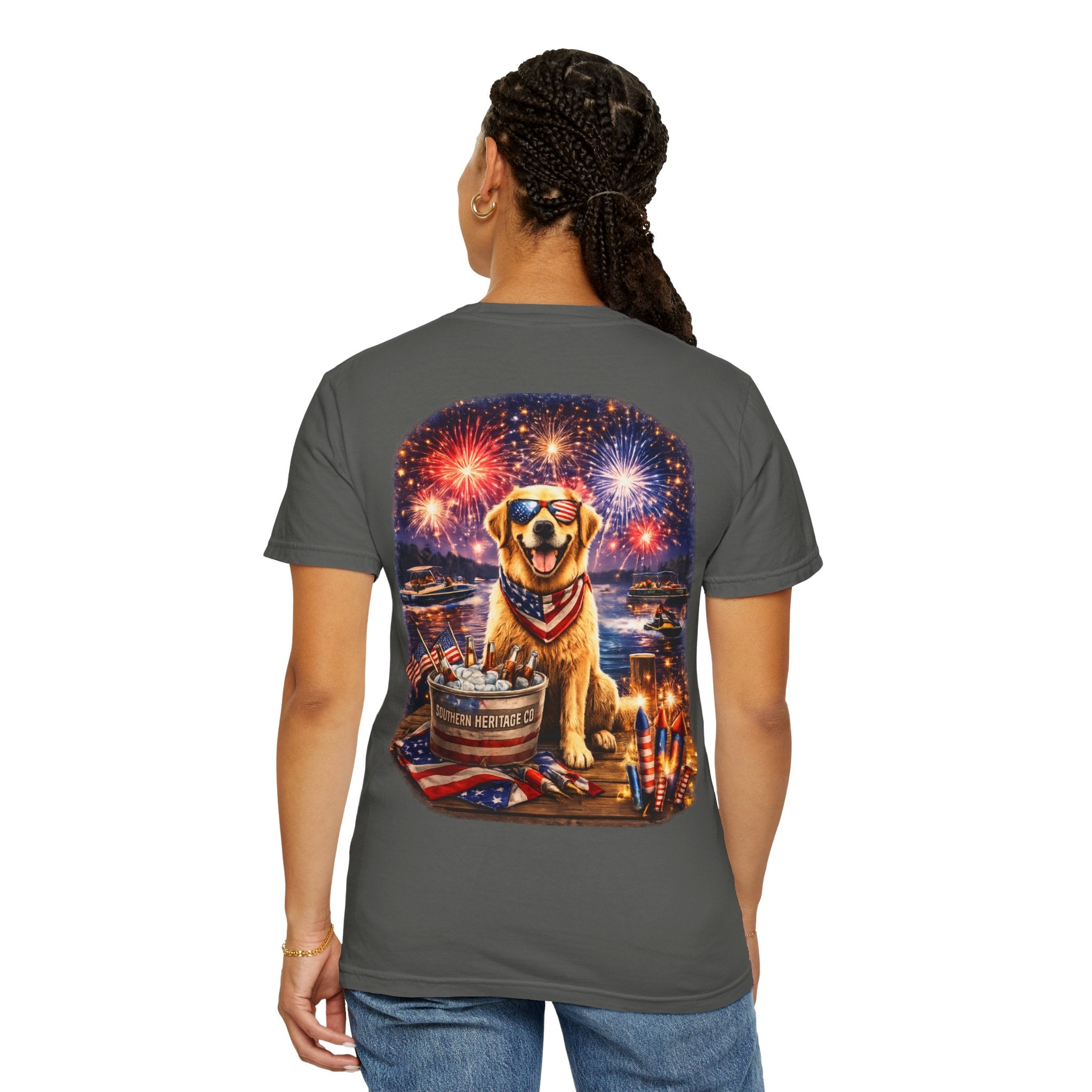 Southern Heritage Co. “Fireworks and dog” T-shirt