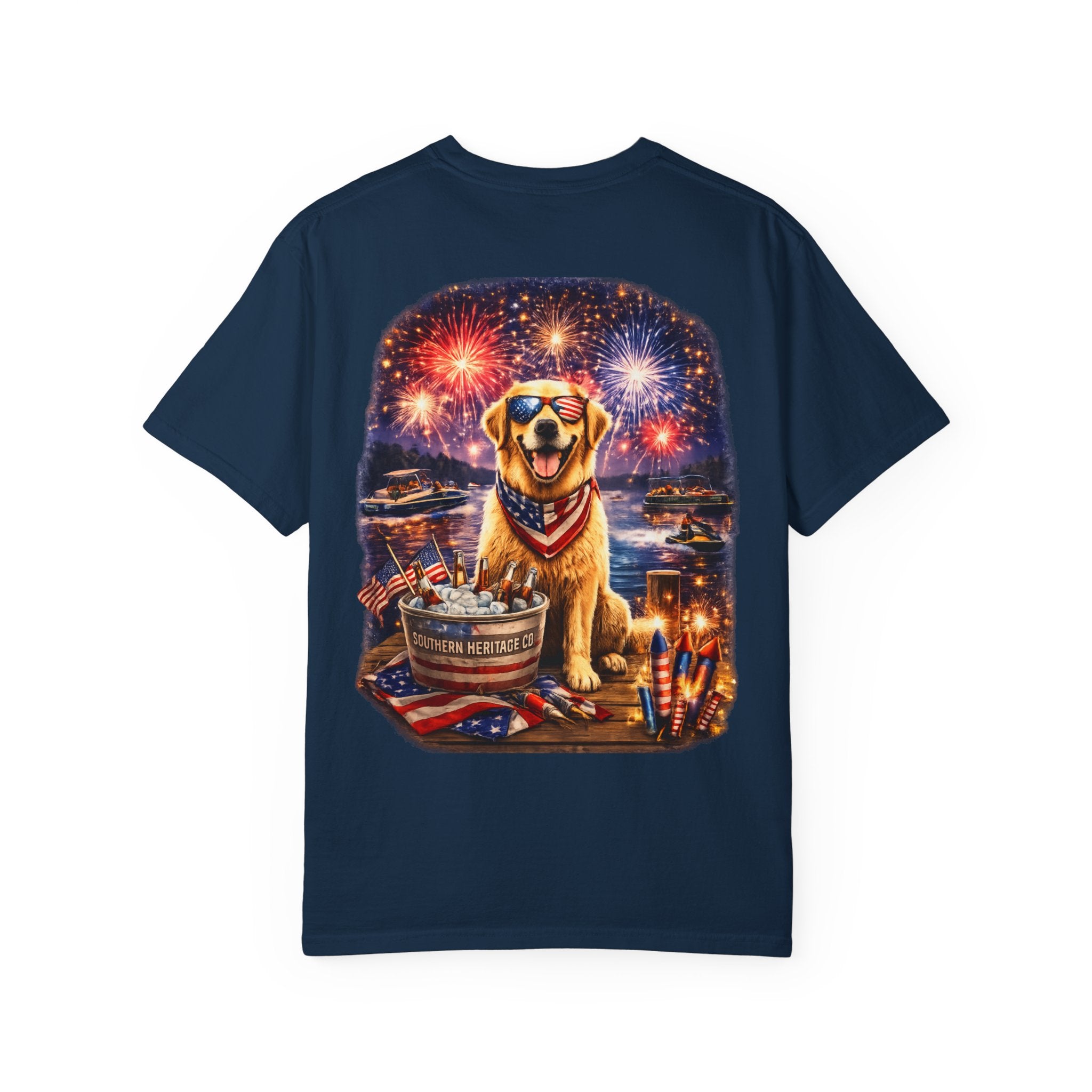 Southern Heritage Co. “Fireworks and dog” T-shirt