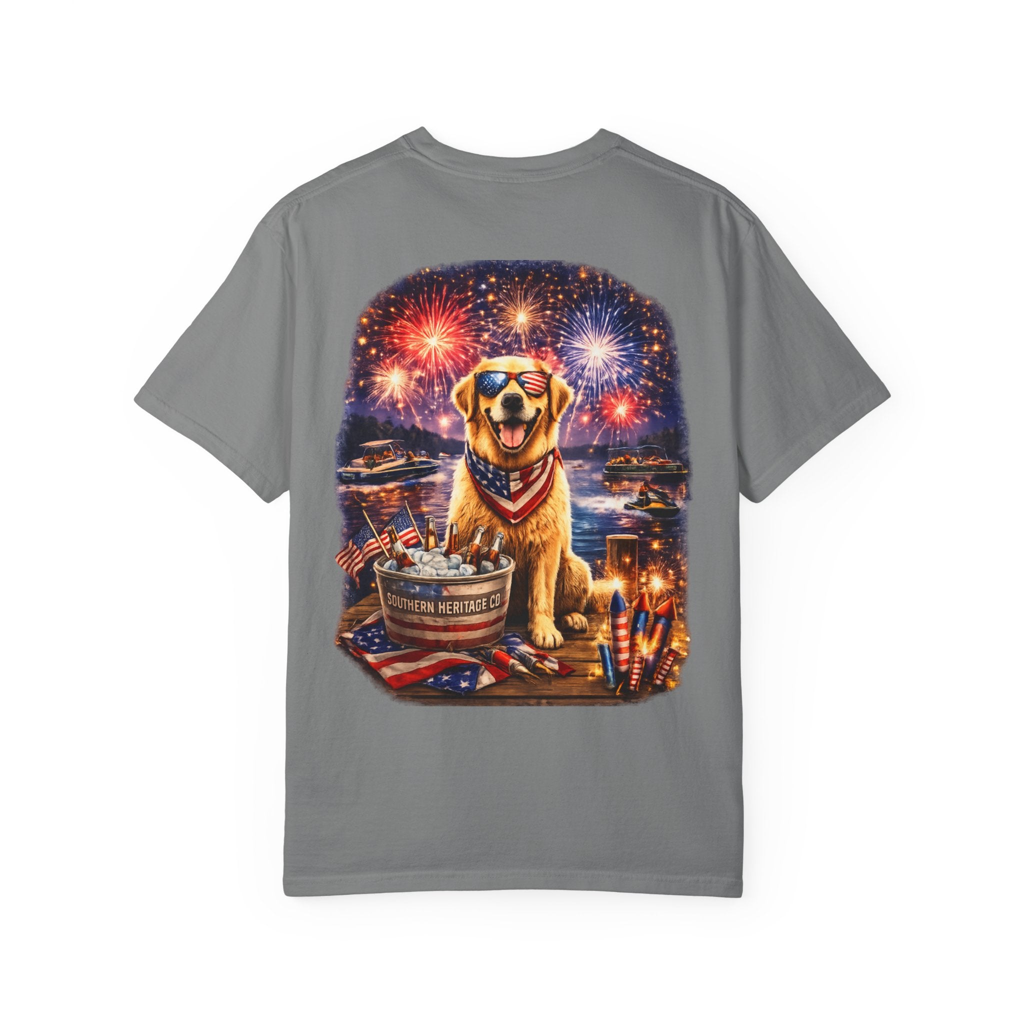 Southern Heritage Co. “Fireworks and dog” T-shirt