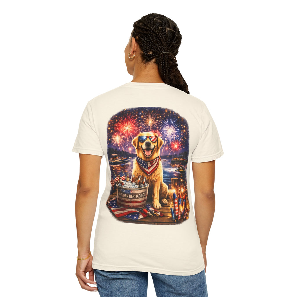 Southern Heritage Co. “Fireworks and dog” T-shirt