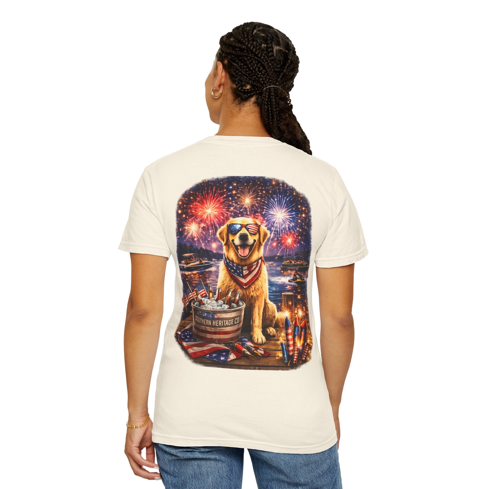 Southern Heritage Co. “Fireworks and dog” T-shirt