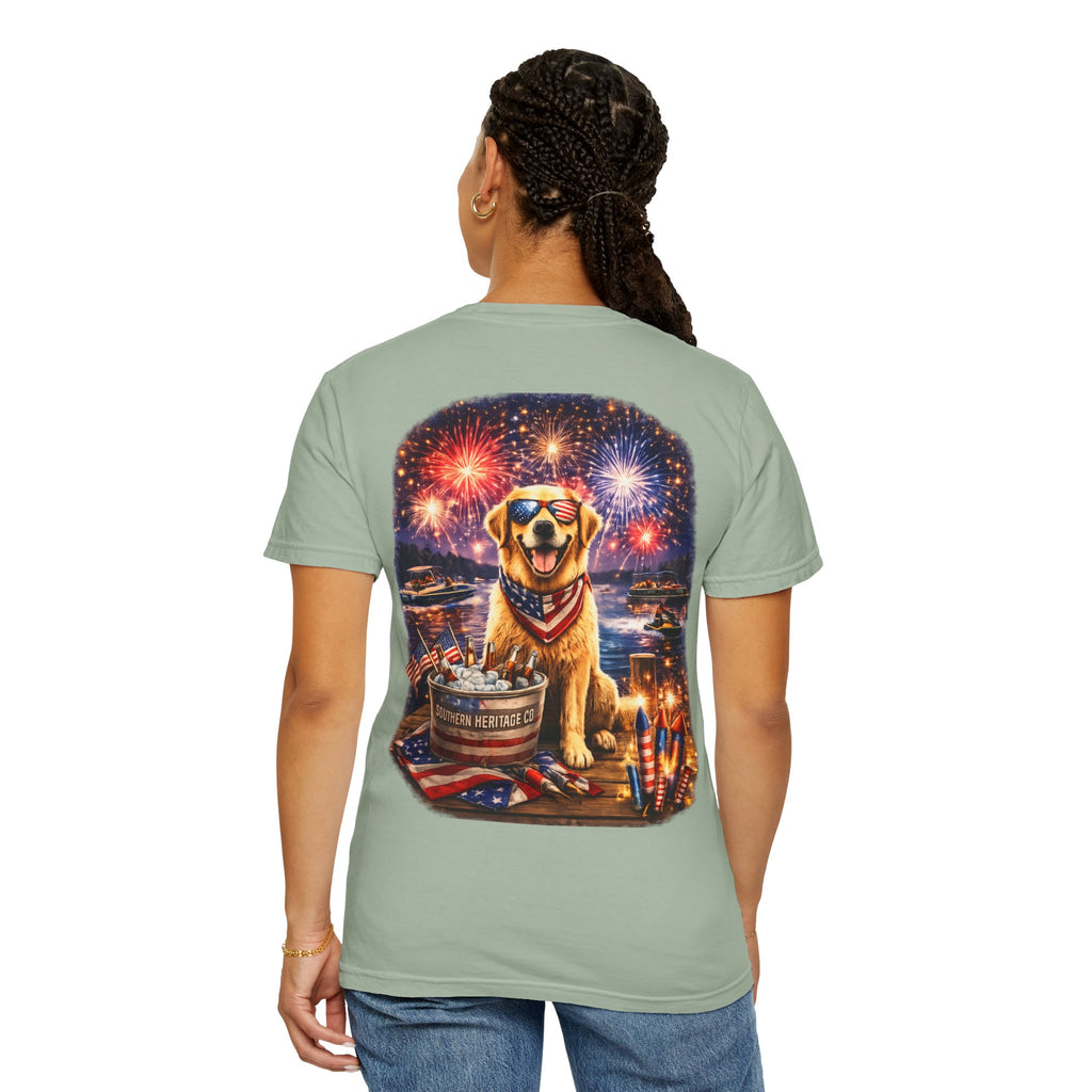 Southern Heritage Co. “Fireworks and dog” T-shirt