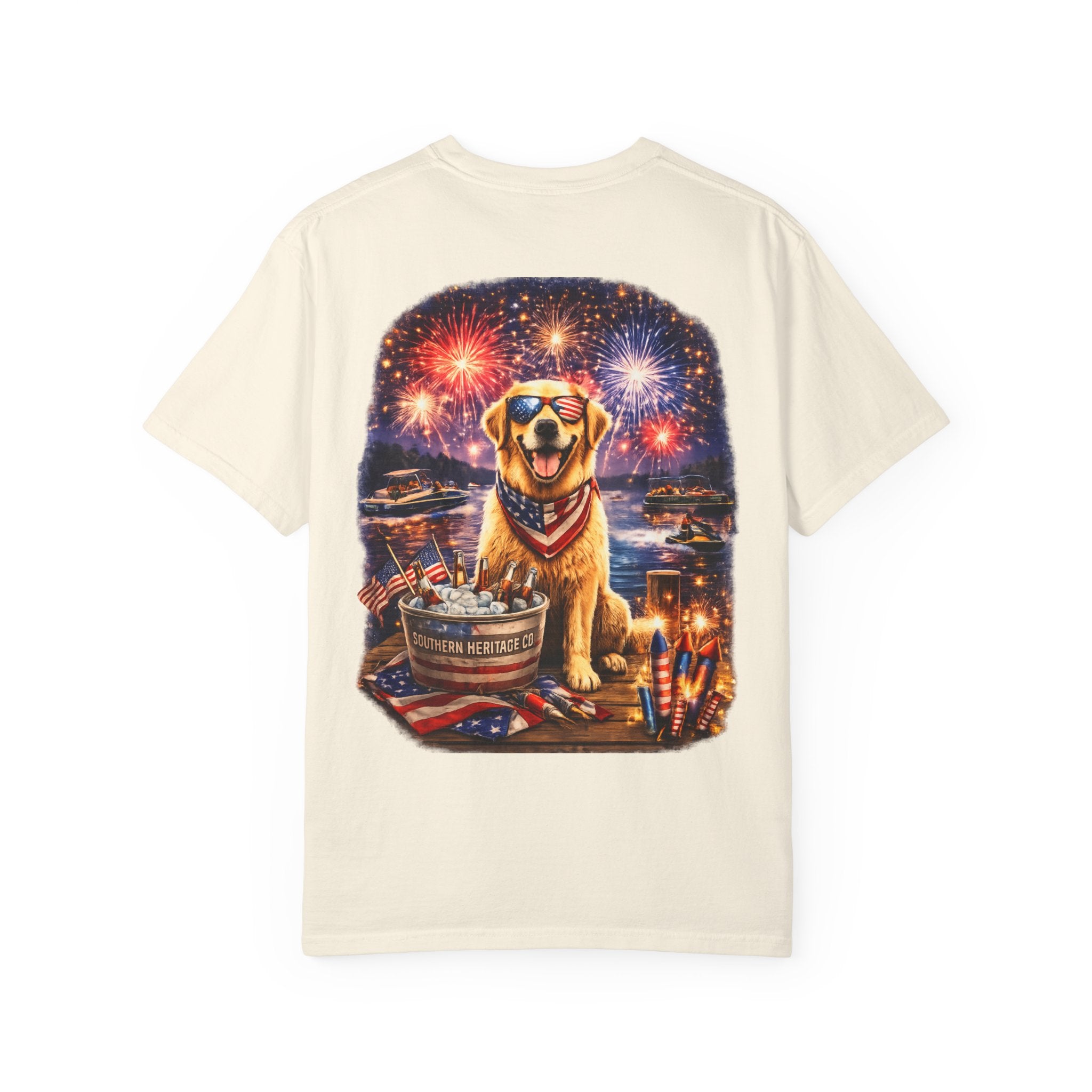 Southern Heritage Co. “Fireworks and dog” T-shirt