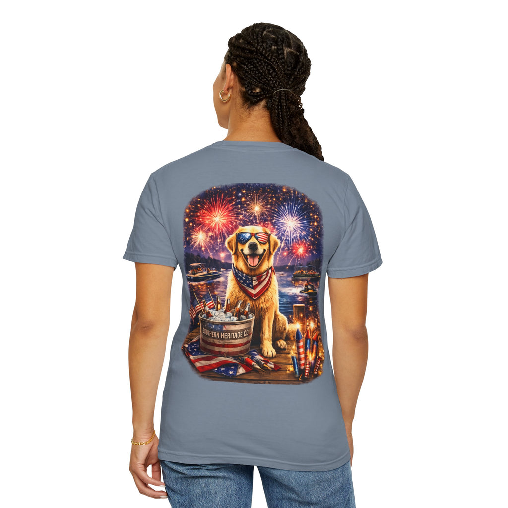 Southern Heritage Co. “Fireworks and dog” T-shirt