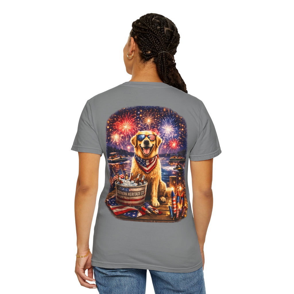 Southern Heritage Co. “Fireworks and dog” T-shirt