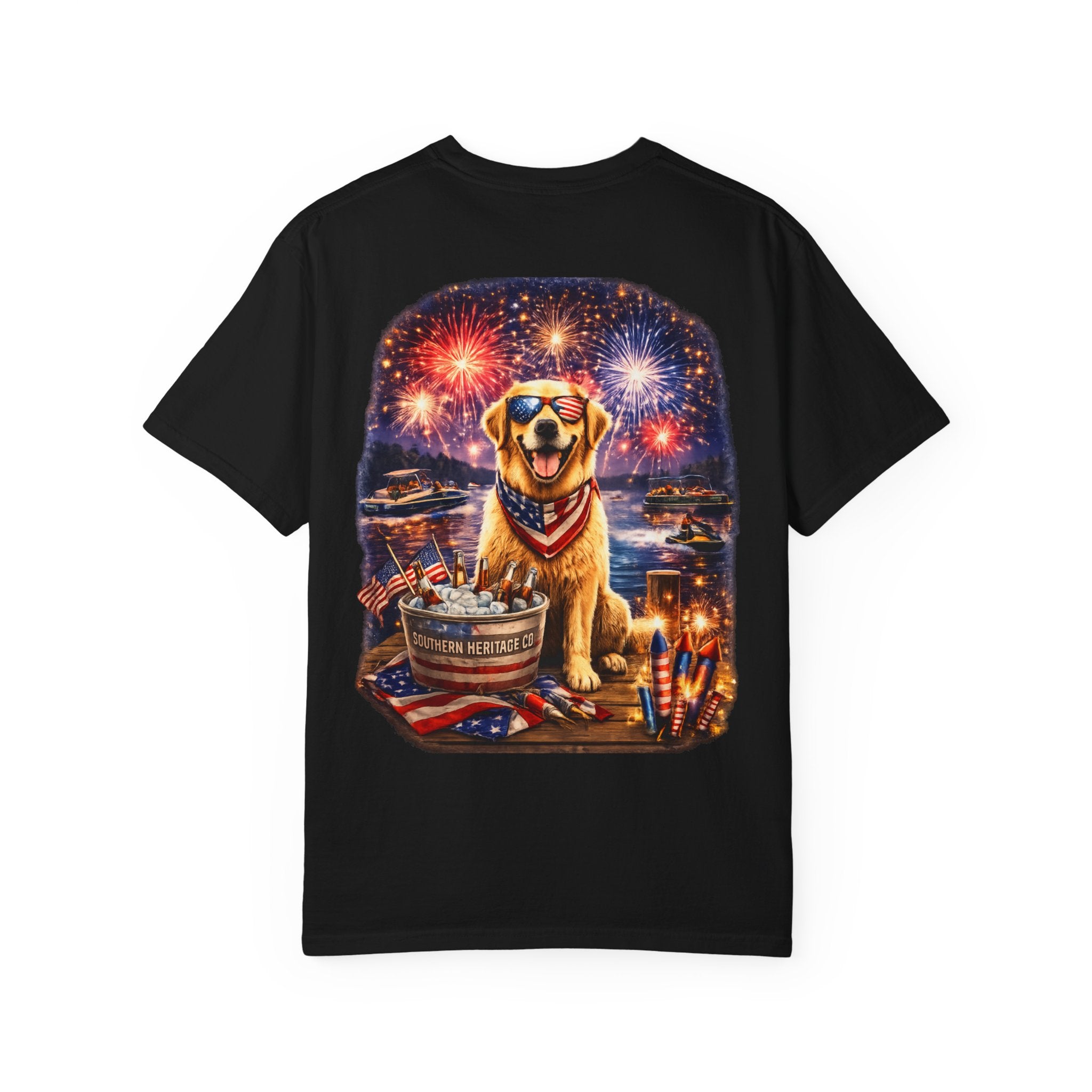 Southern Heritage Co. “Fireworks and dog” T-shirt