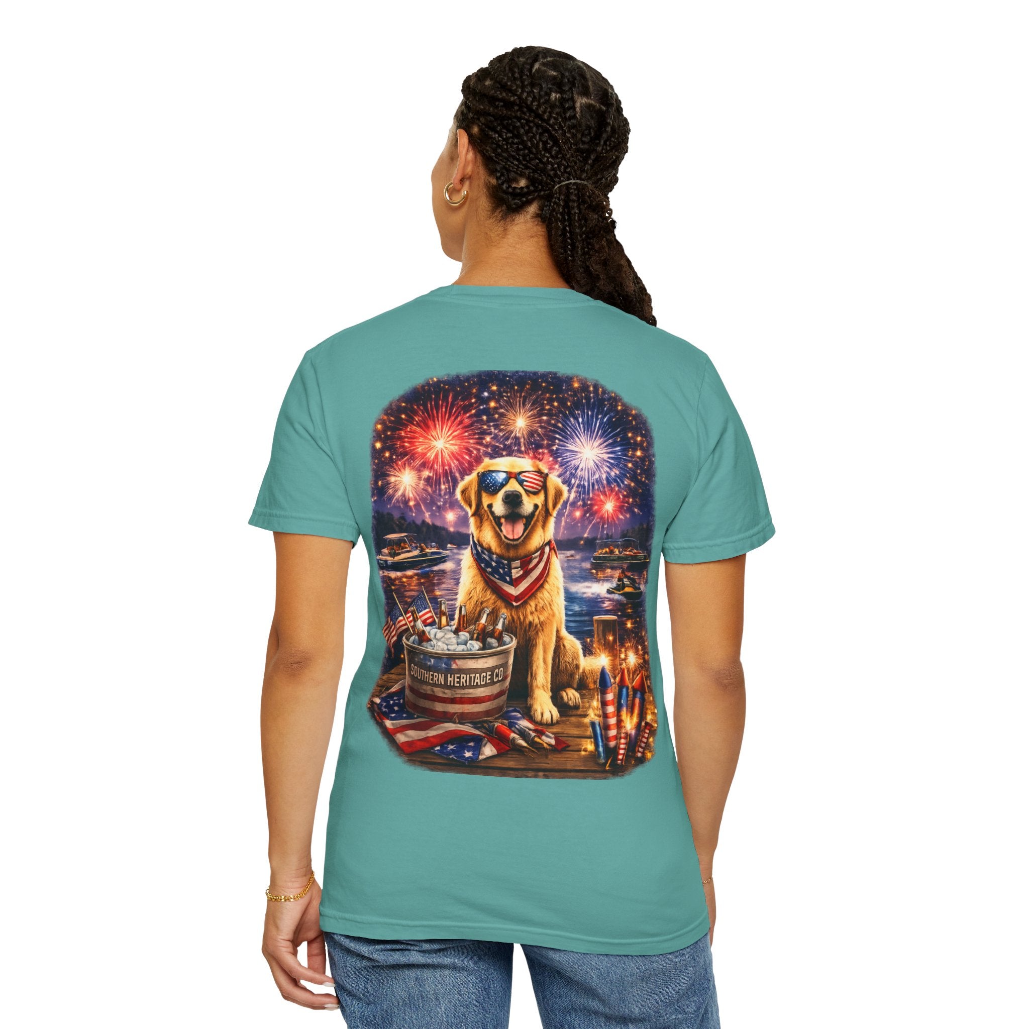 Southern Heritage Co. “Fireworks and dog” T-shirt